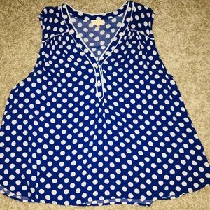 ModCloth Polka-Dot Tank Blouse